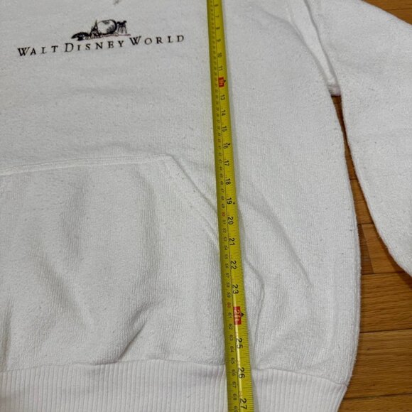Vintage Walt Disney World Hoodie XL Made in USA 70s/80s Style White Embroidered - Picture 8 of 10